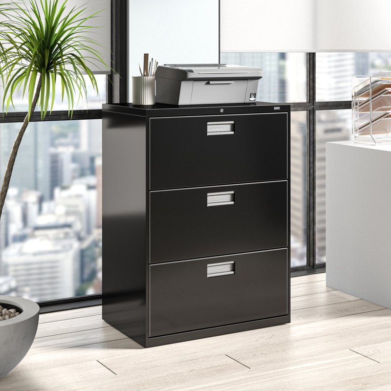 HON Brigade 600 Series 3 Drawer Lateral Filing Cabinet Reviews Wayfair